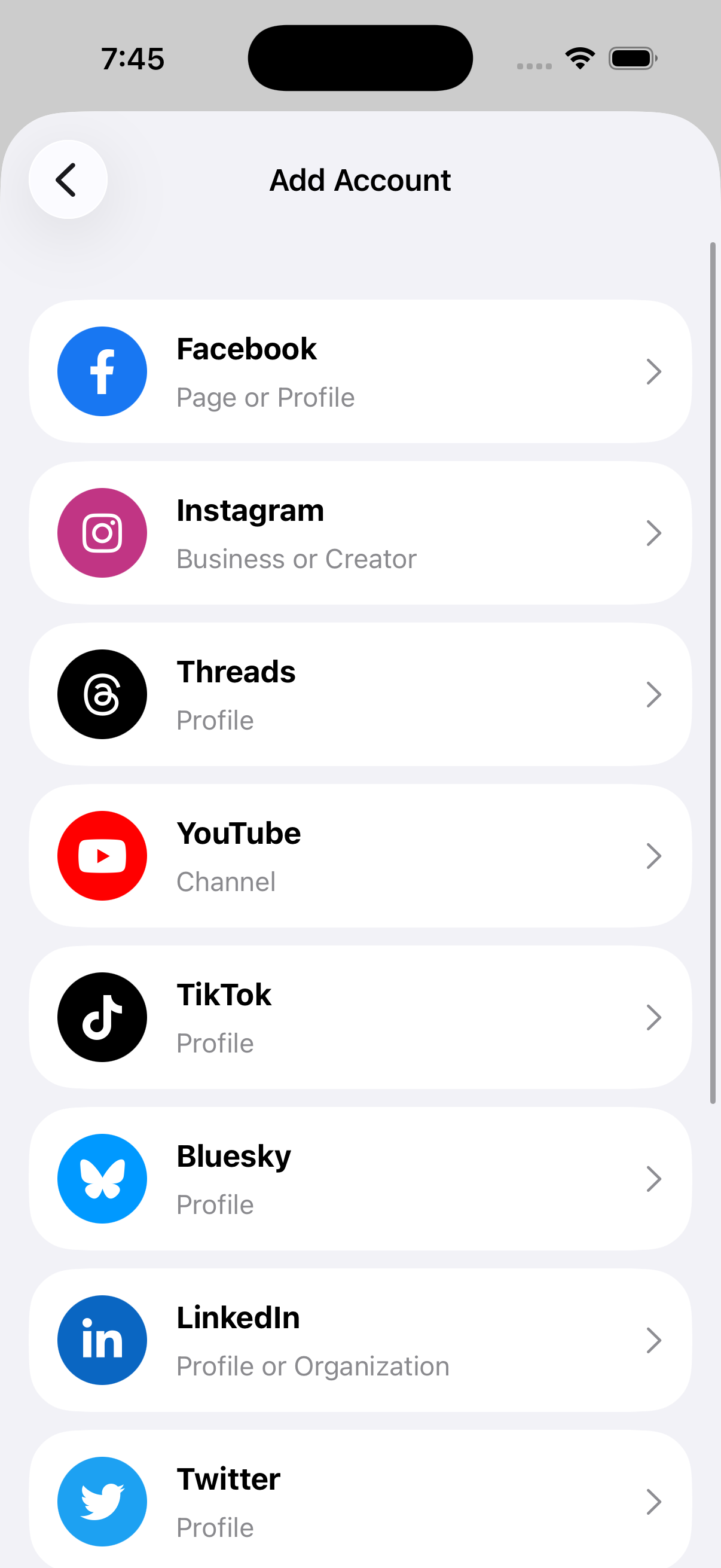 Every platform screenshot