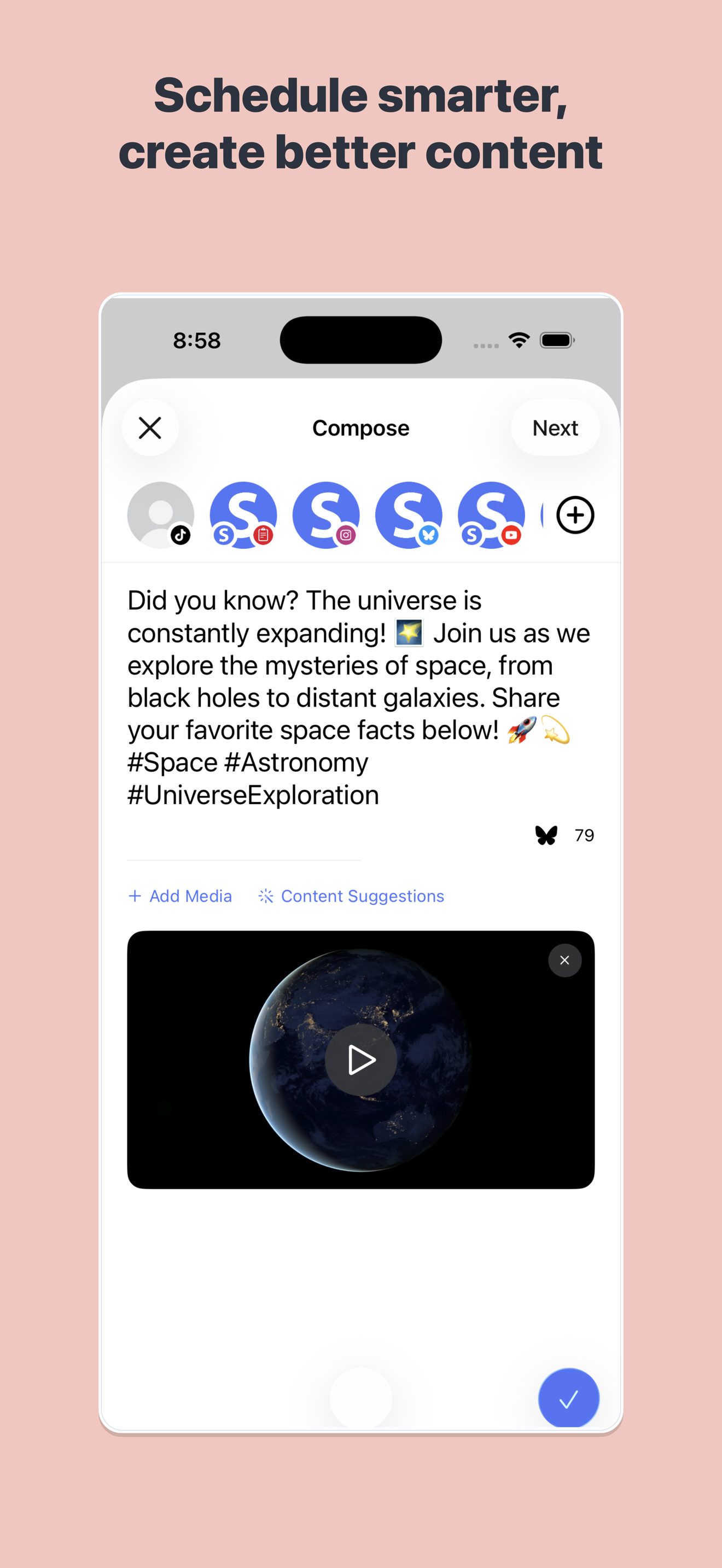 Schedule smarter screenshot